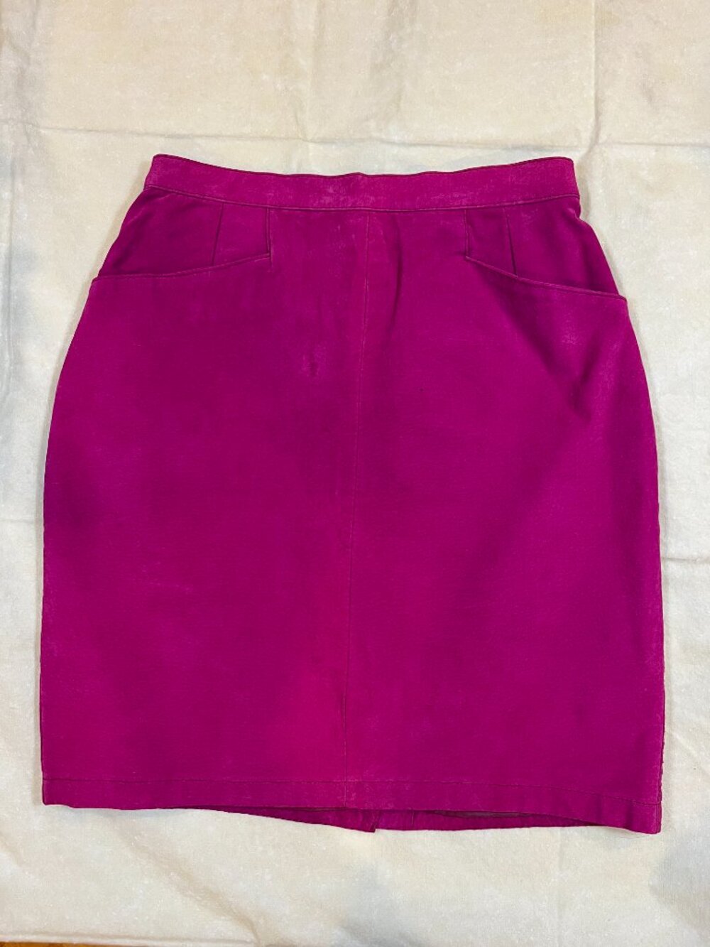 Lovely Hot Pink Suede Skirt, Size 8